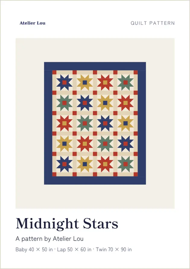 Cover of the “Midnight Stars” pattern, signed Atelier Lou